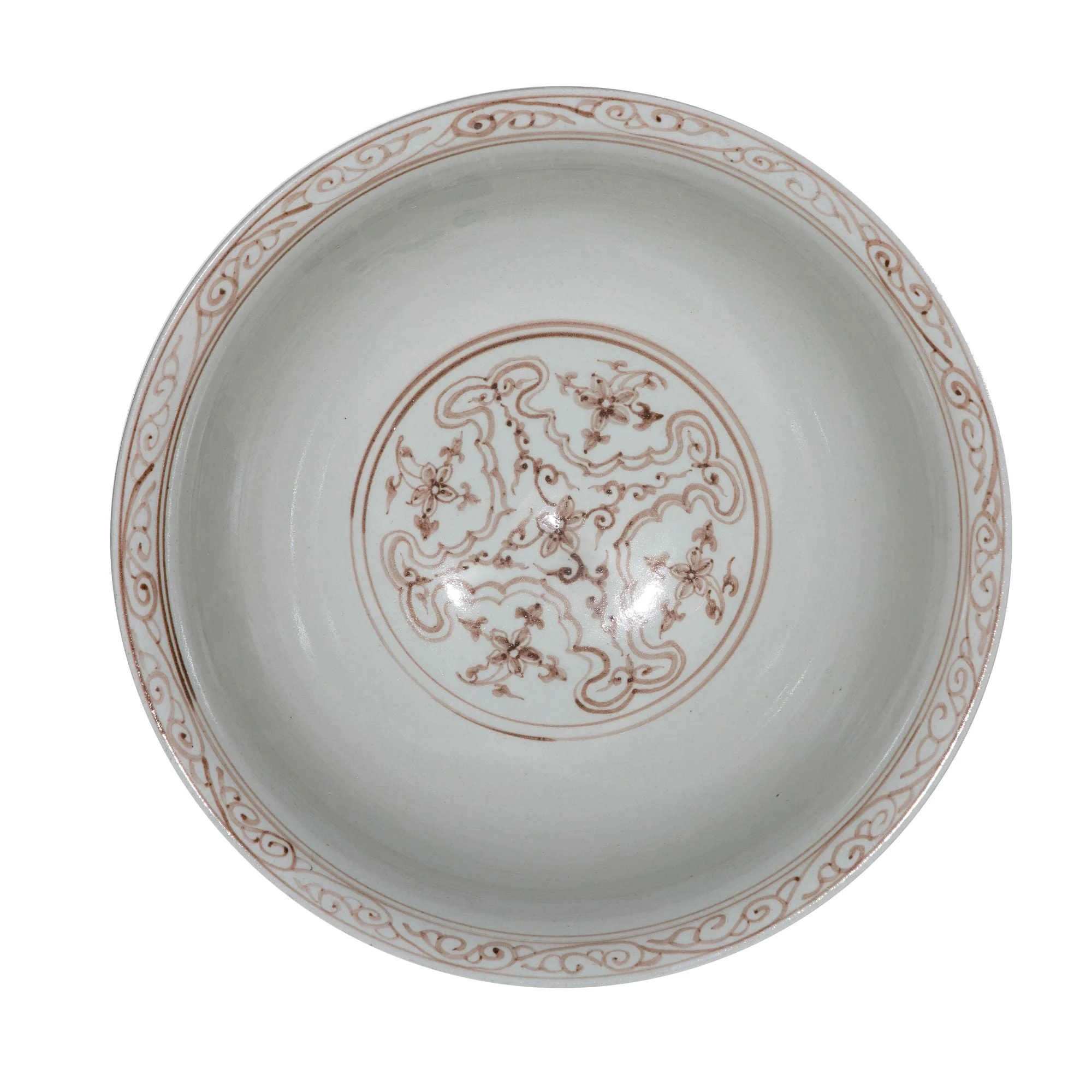 Legend of Asia Maroon Red Pheonix Mortif Serving Bowl Tall Base - Image 4