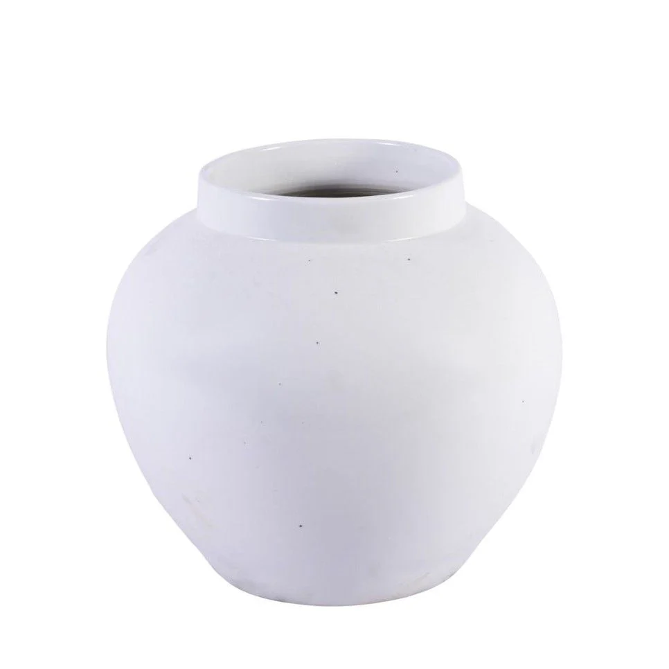 Legend of Asia Matte White Open Top Melon Jar