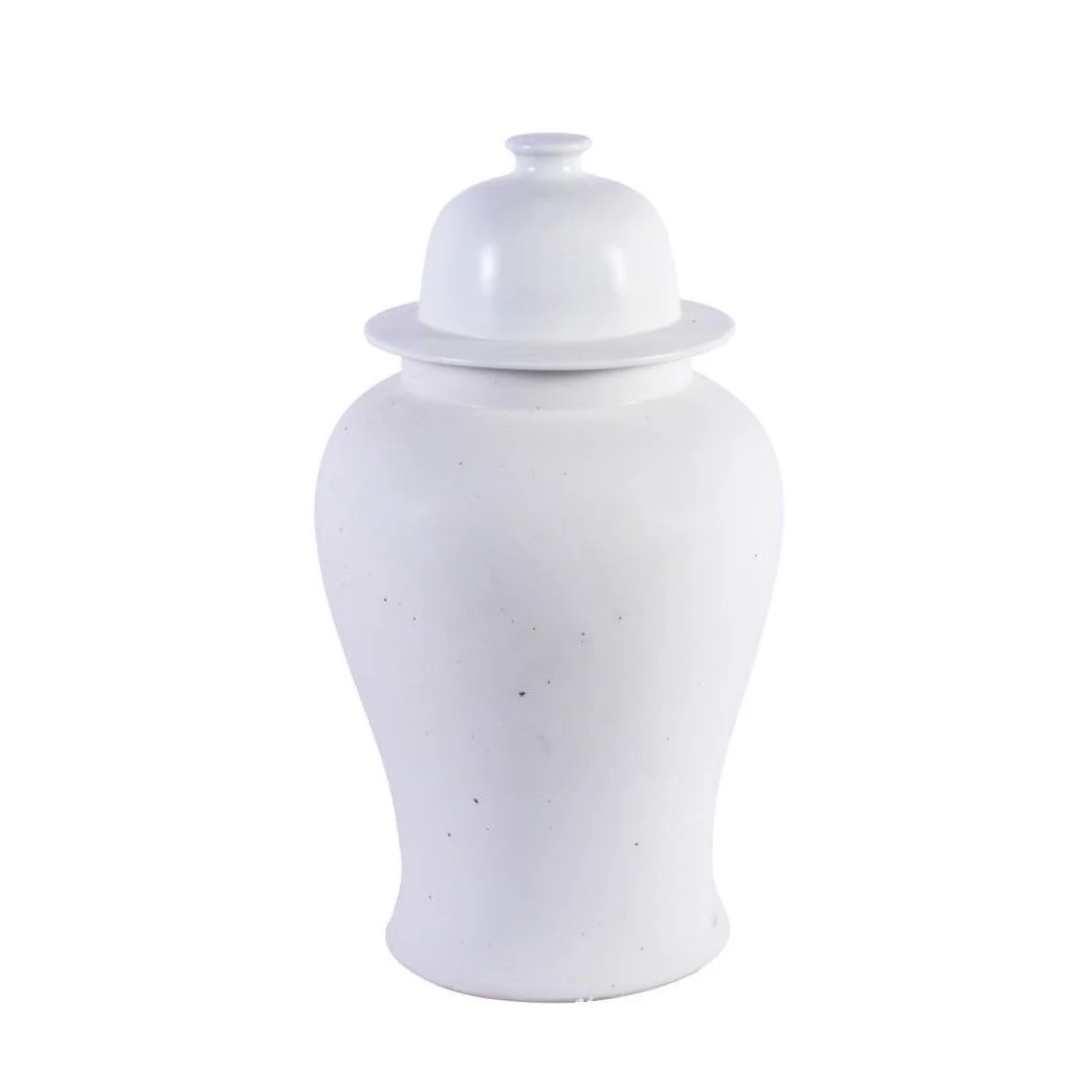Legend of Asia Matte White Temple Jar