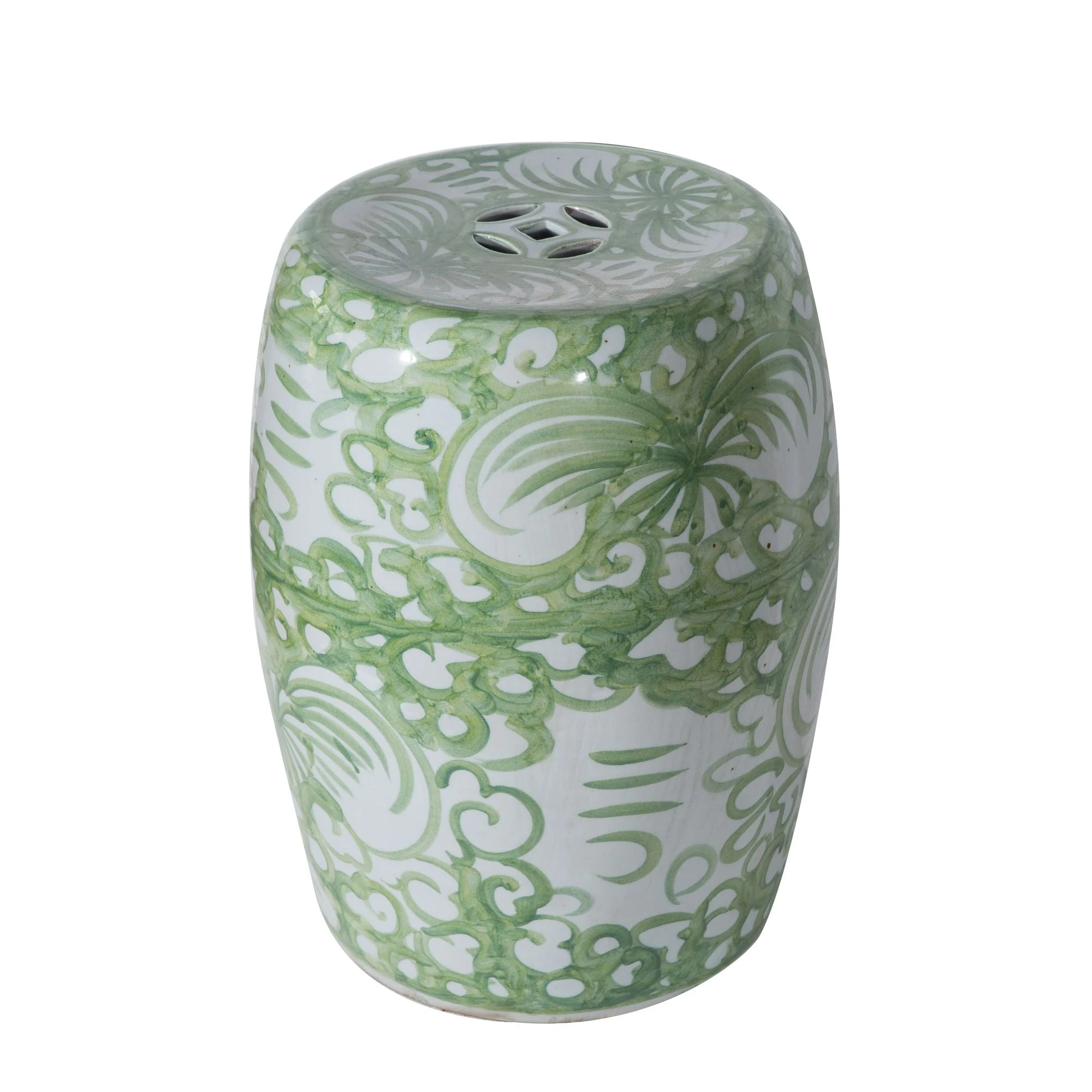 Legend of Asia Mint Green Garden Stool Twist Flower - Image 2