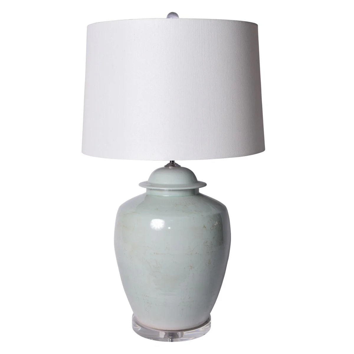 Legend of Asia Mint Green Lidded Barn Jar Lamp