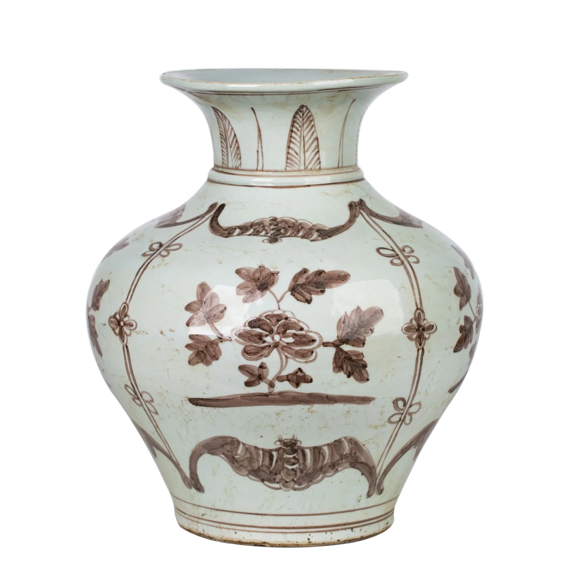 Legend of Asia Moka Peony Fu Vase