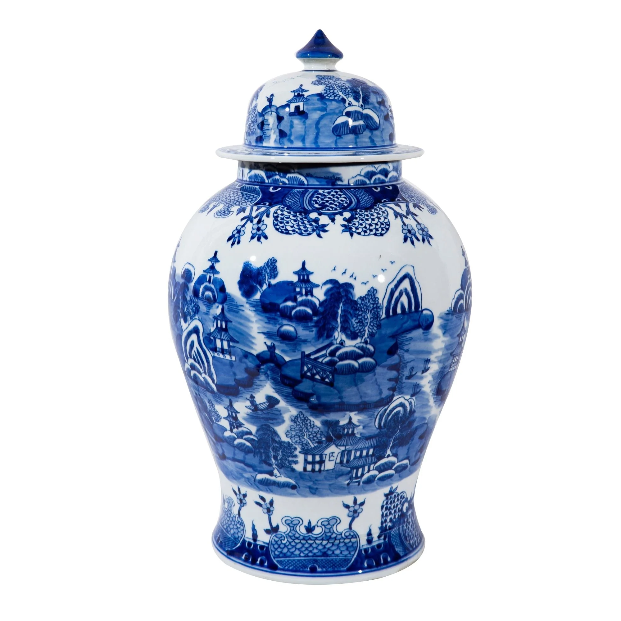 Legend of Asia Mountain Pagoda Temple Jar Large