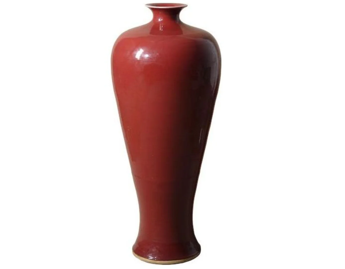 Legend of Asia Oxblood Red Tall Prunus Tall Floor Vase - Image 2