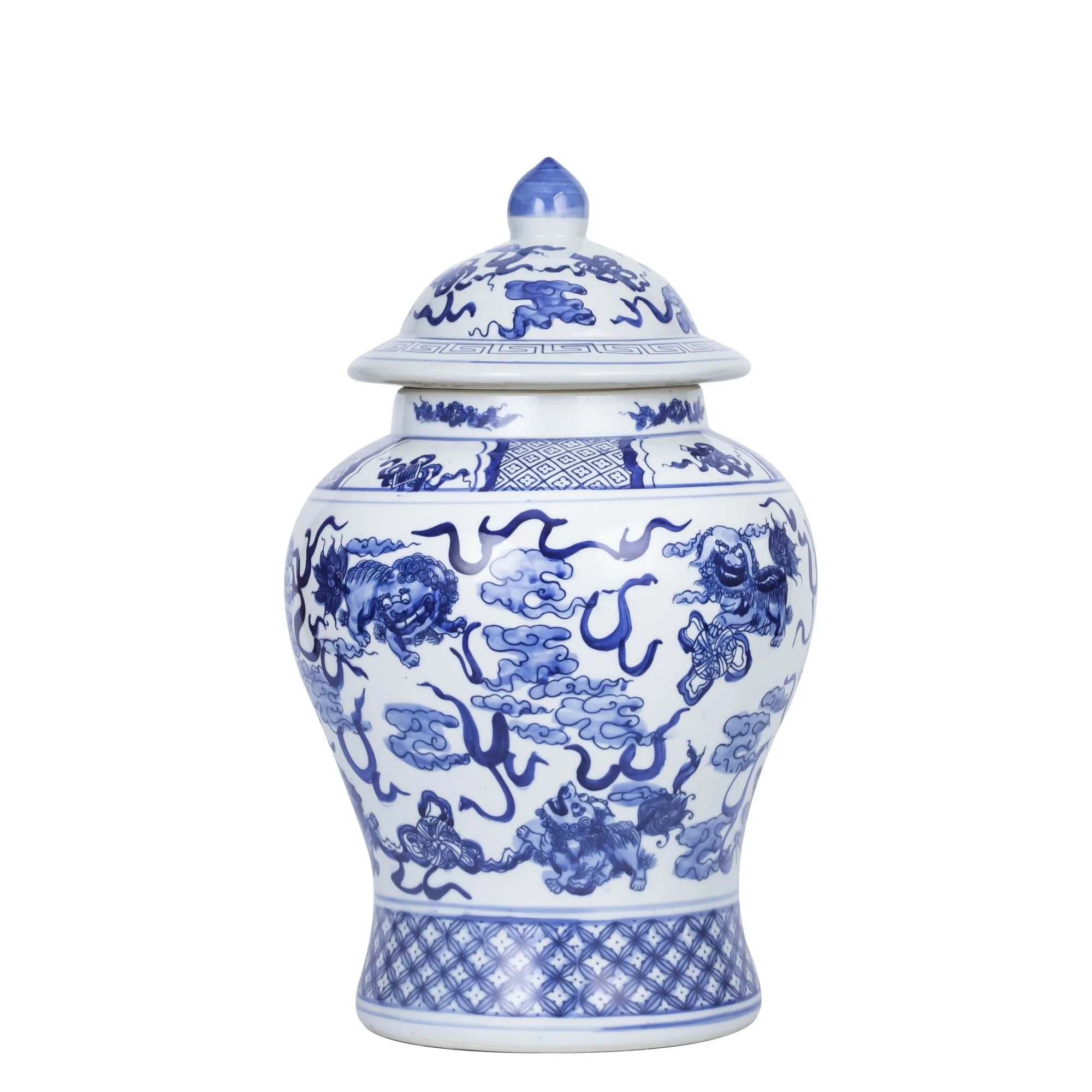Legend of Asia Playing Foo Dogs Temple Jar