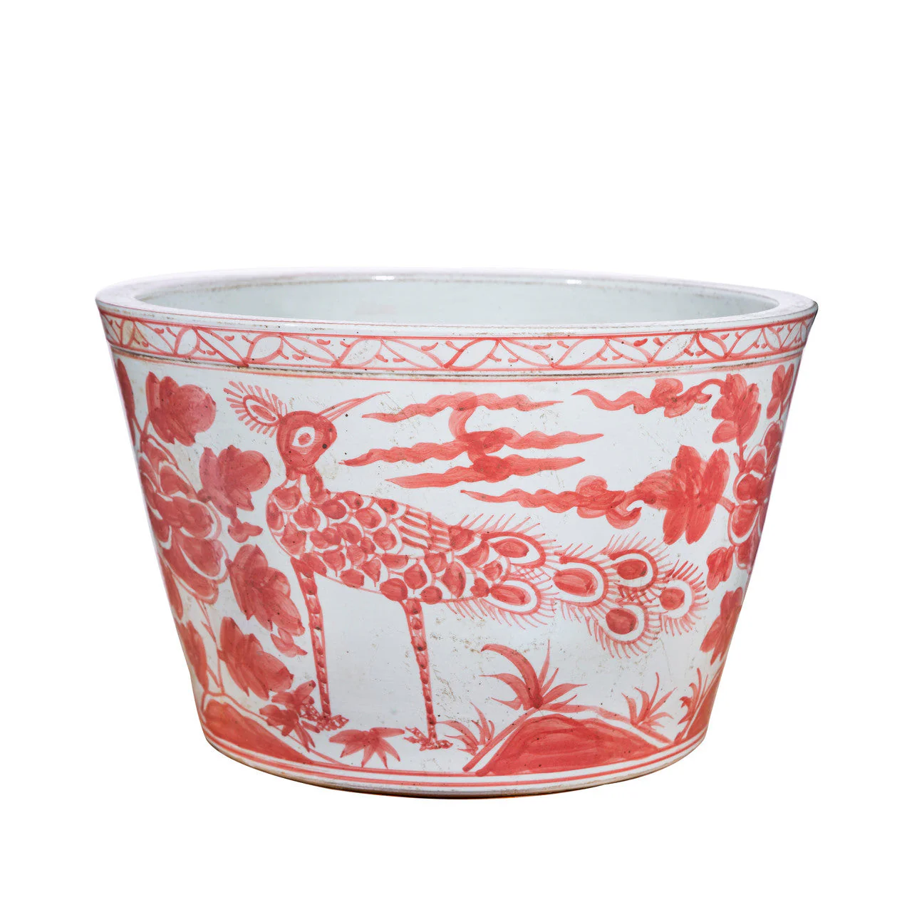 Legend of Asia Red Bird Basin Planter