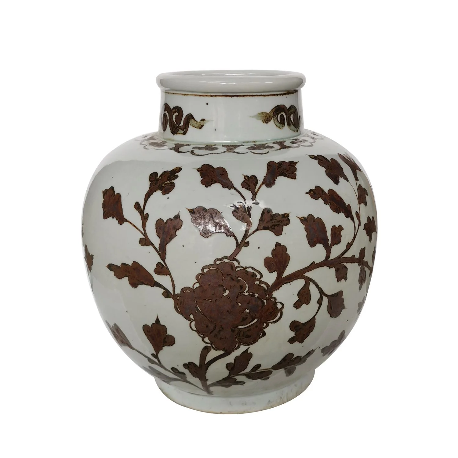 Legend of Asia Rusty Brown Daisy Vase
