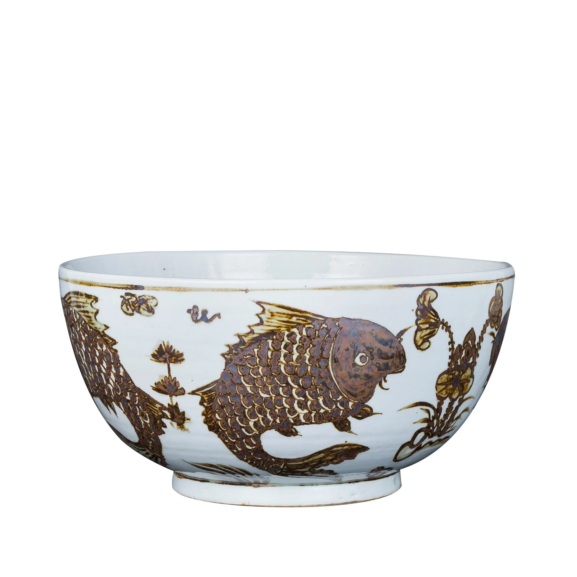 Legend of Asia Rusty Brown Fish Bowl