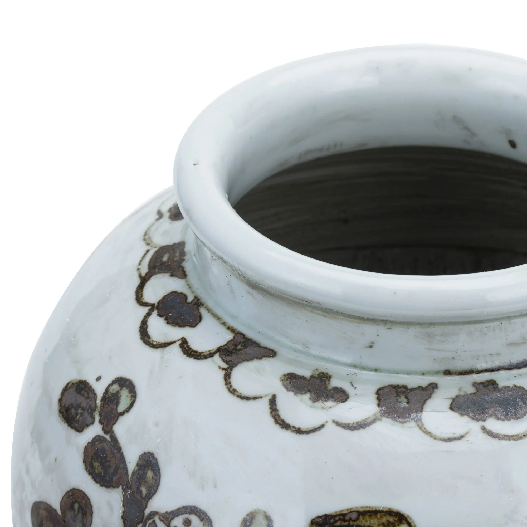 Legend of Asia Rusty Brown Small Jar Plum Blossom - Image 3