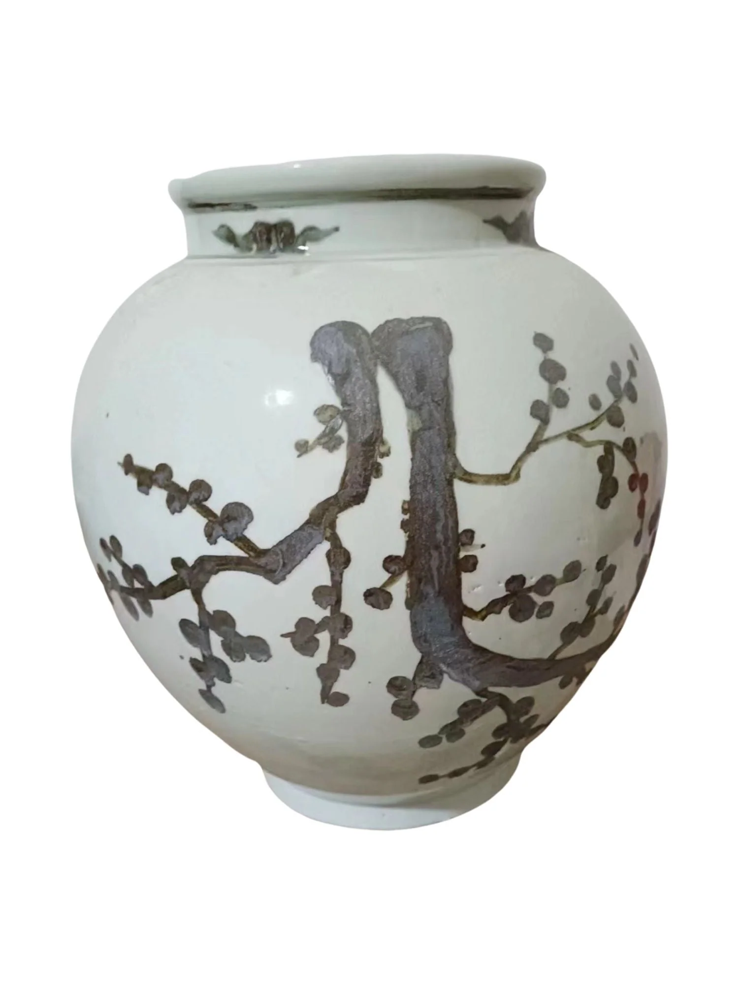 Legend of Asia Rusty Brown Small Jar Weeping Plum