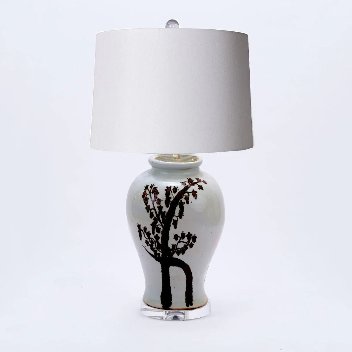 Legend of Asia Rusty Brown Twisted Tree Table Lamp