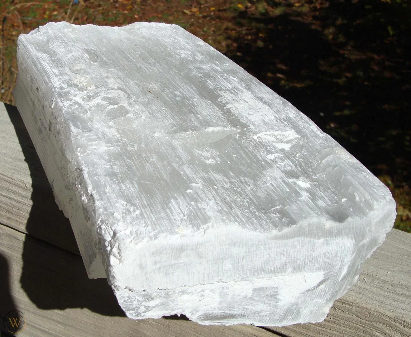 Legend of Asia Selenite Fireplace Log Extra Large