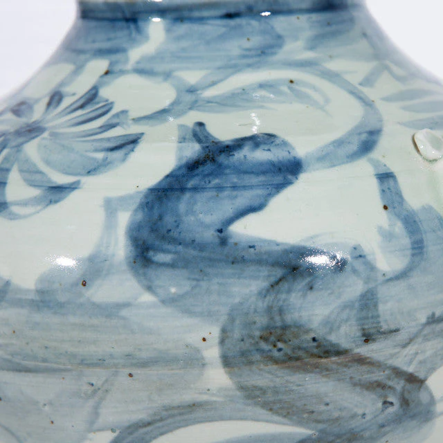 Legend of Asia Silla Flower Lion Handle Jar Large - Image 4