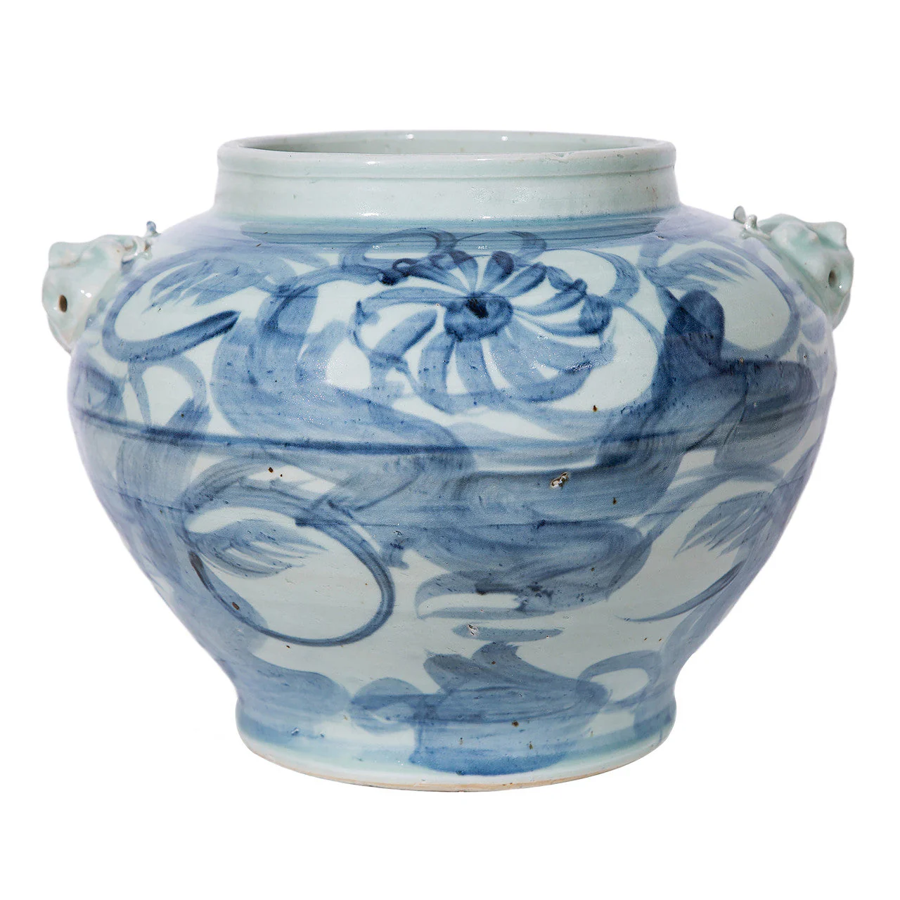 Legend of Asia Silla Flower Lion Handle Jar Small - Image 2