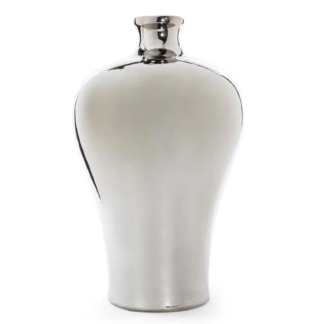 Legend of Asia Silver Shine Prunus Vase