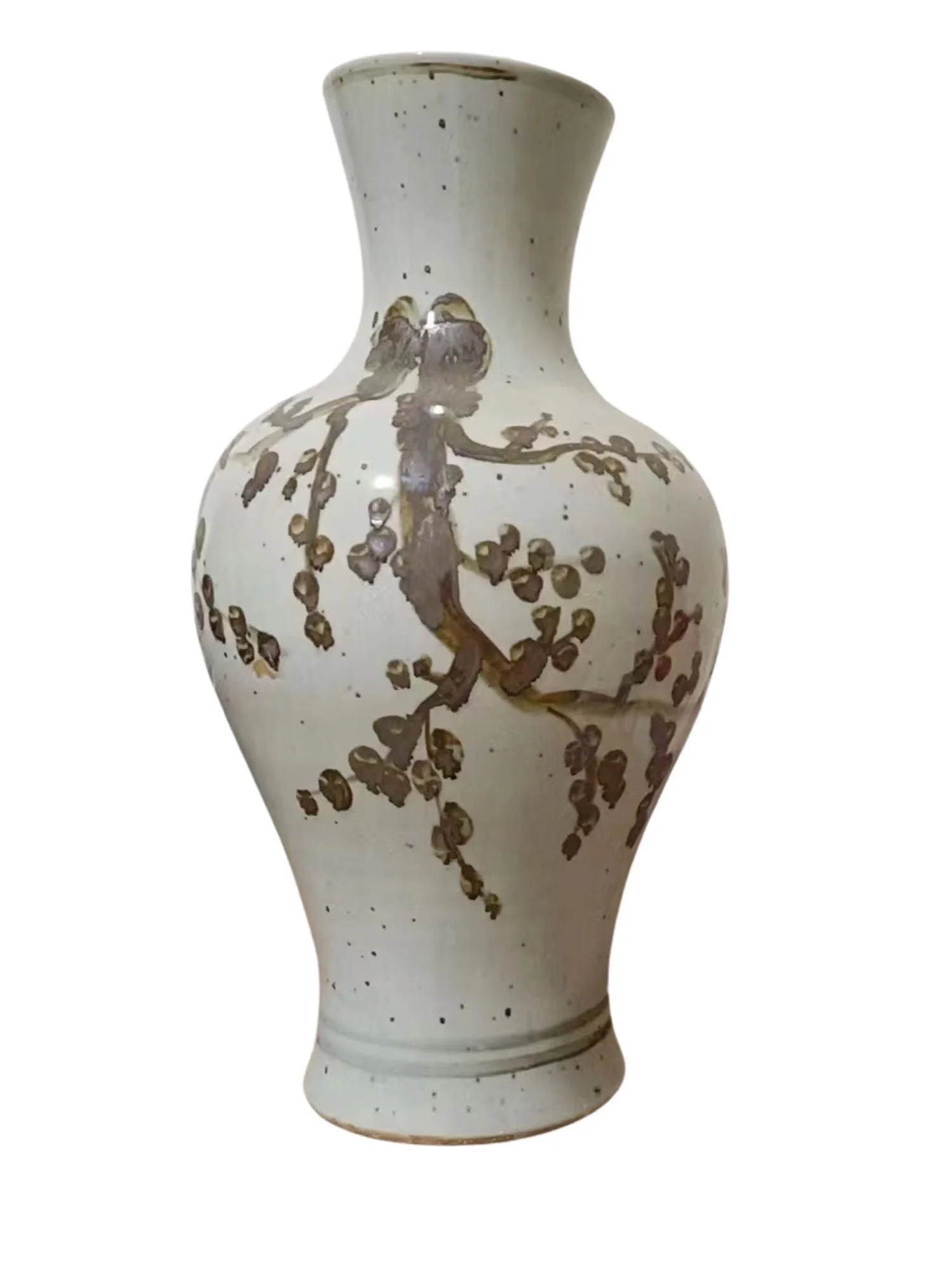 Legend of Asia Small Rusty Brown Vase Weeping Plum