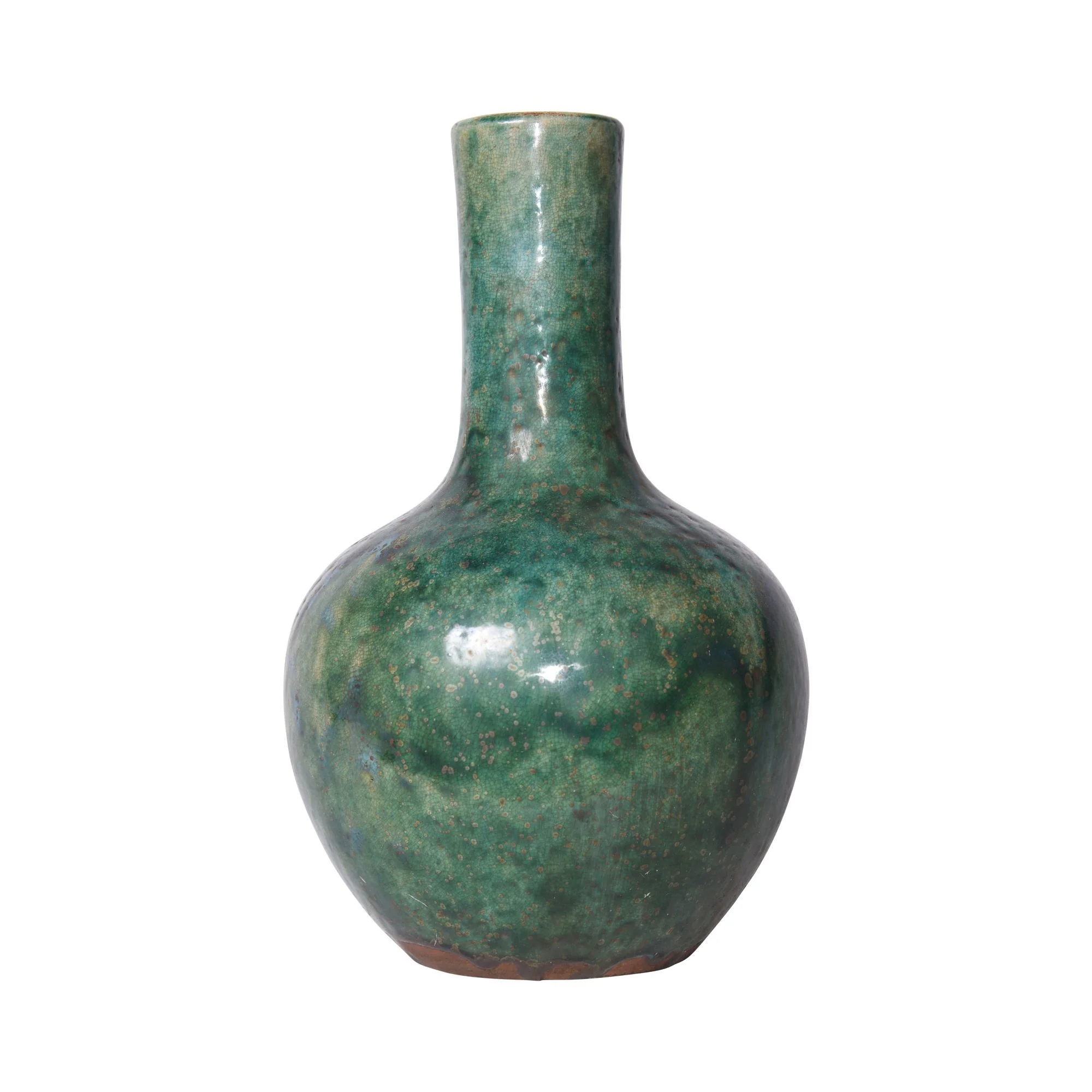 Legend of Asia Speckled Green Globular Vase