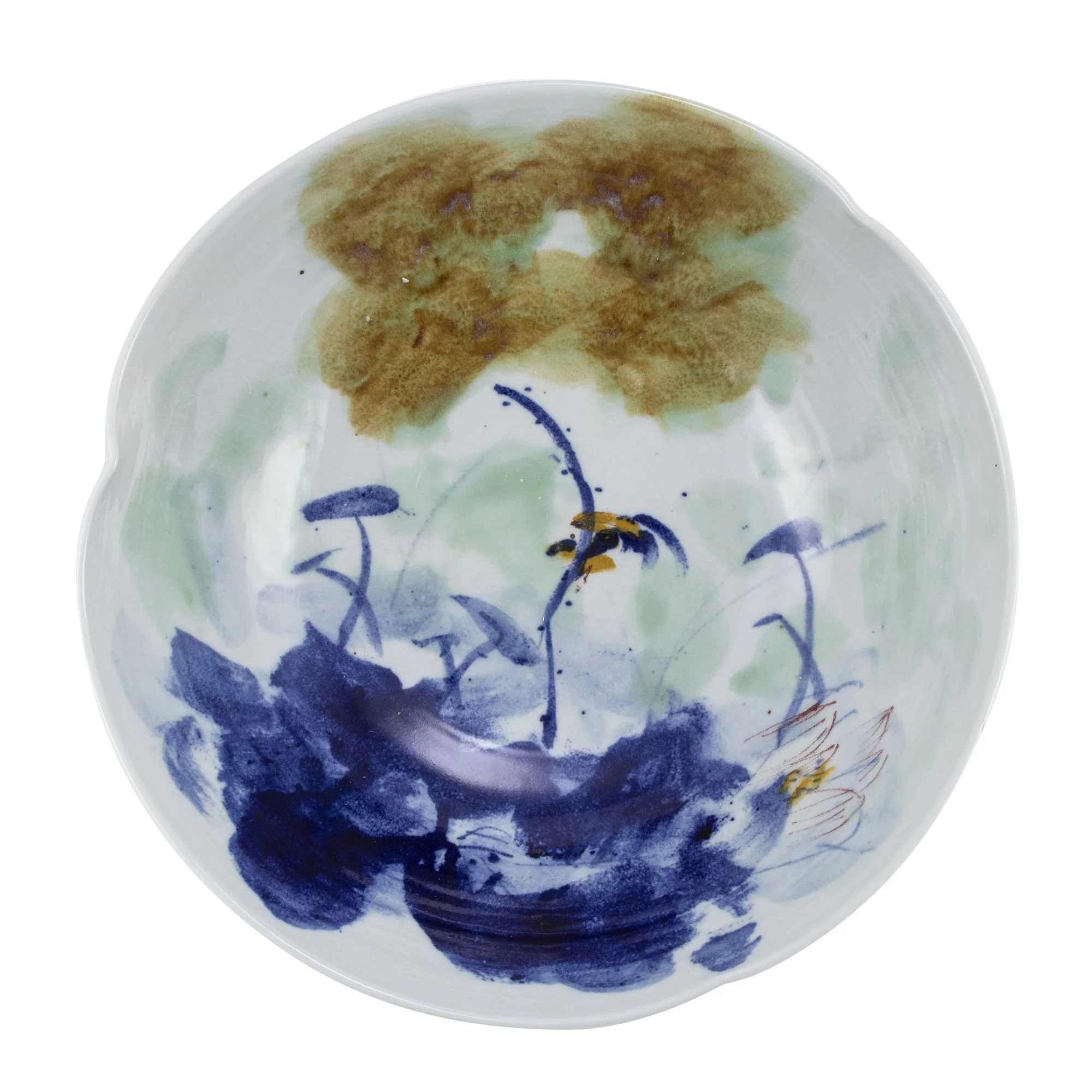 Legend of Asia Swirl Bowl Blue Water Village Small