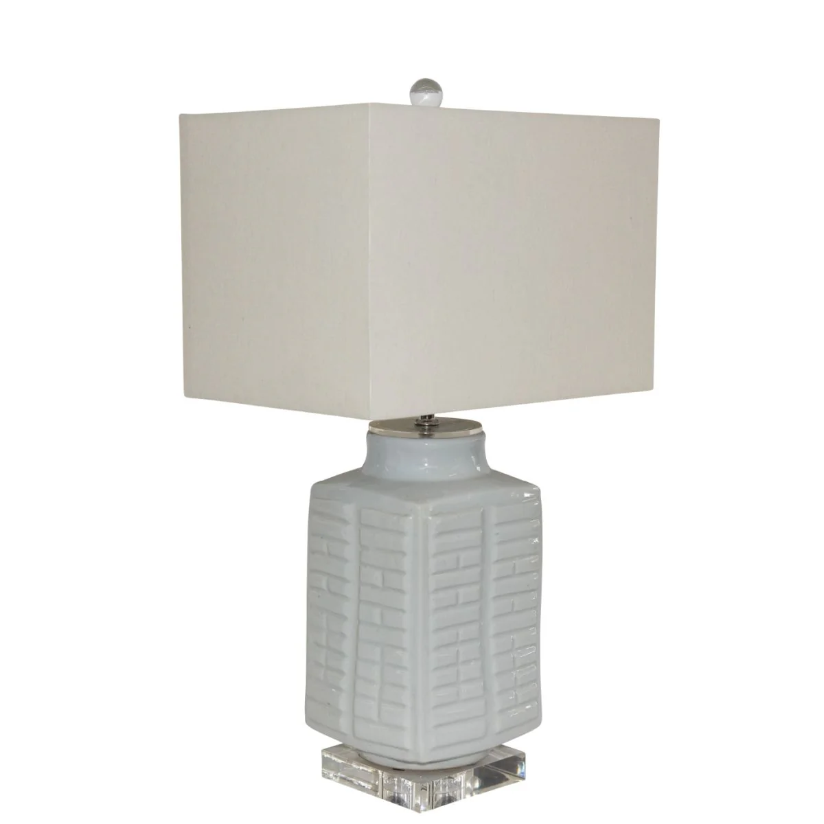 Legend of Asia Table Lamp White Tai Chi Large