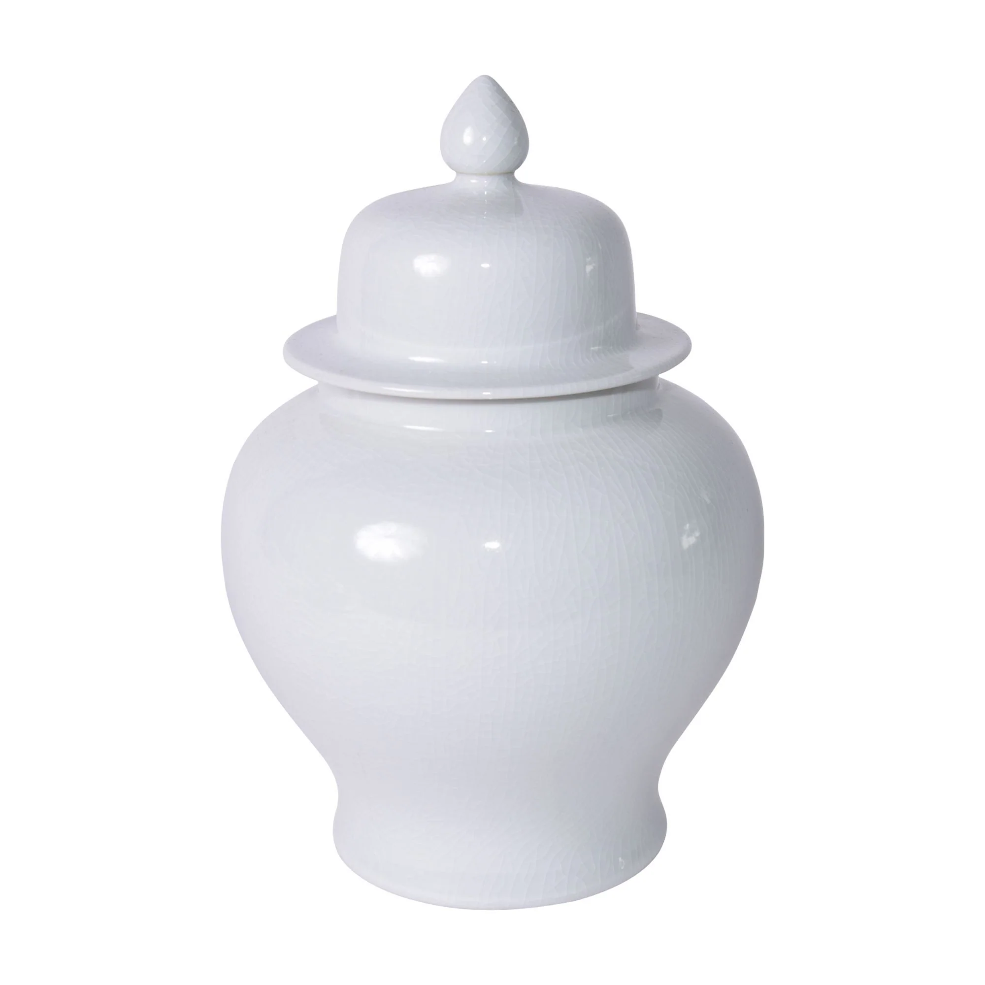 Legend of Asia Temple Jar White Crackle - S