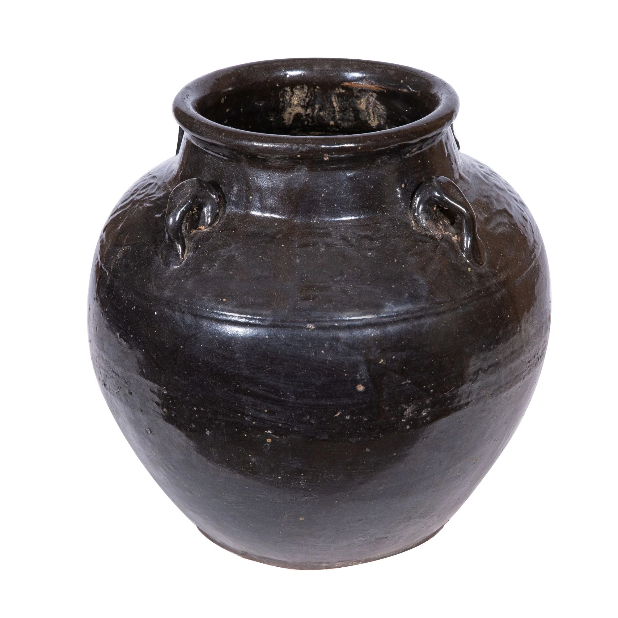 Legend of Asia Vintage Black Four Handle Wine Jar - Image 2