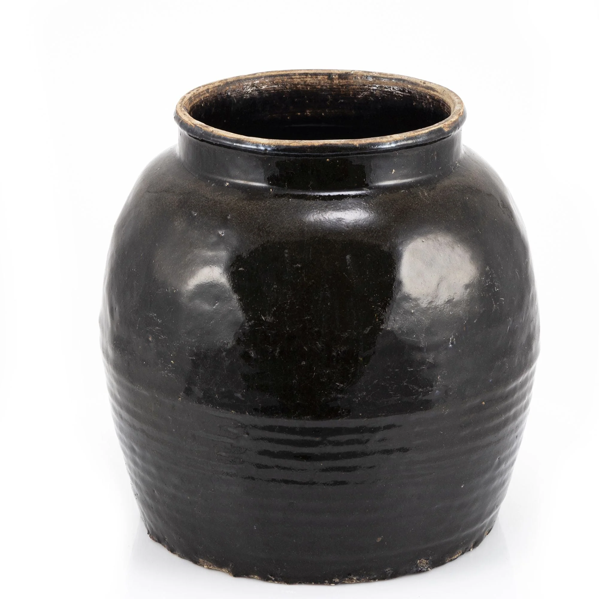 Legend of Asia Vintage Black Glazed Wine Jar - Small
