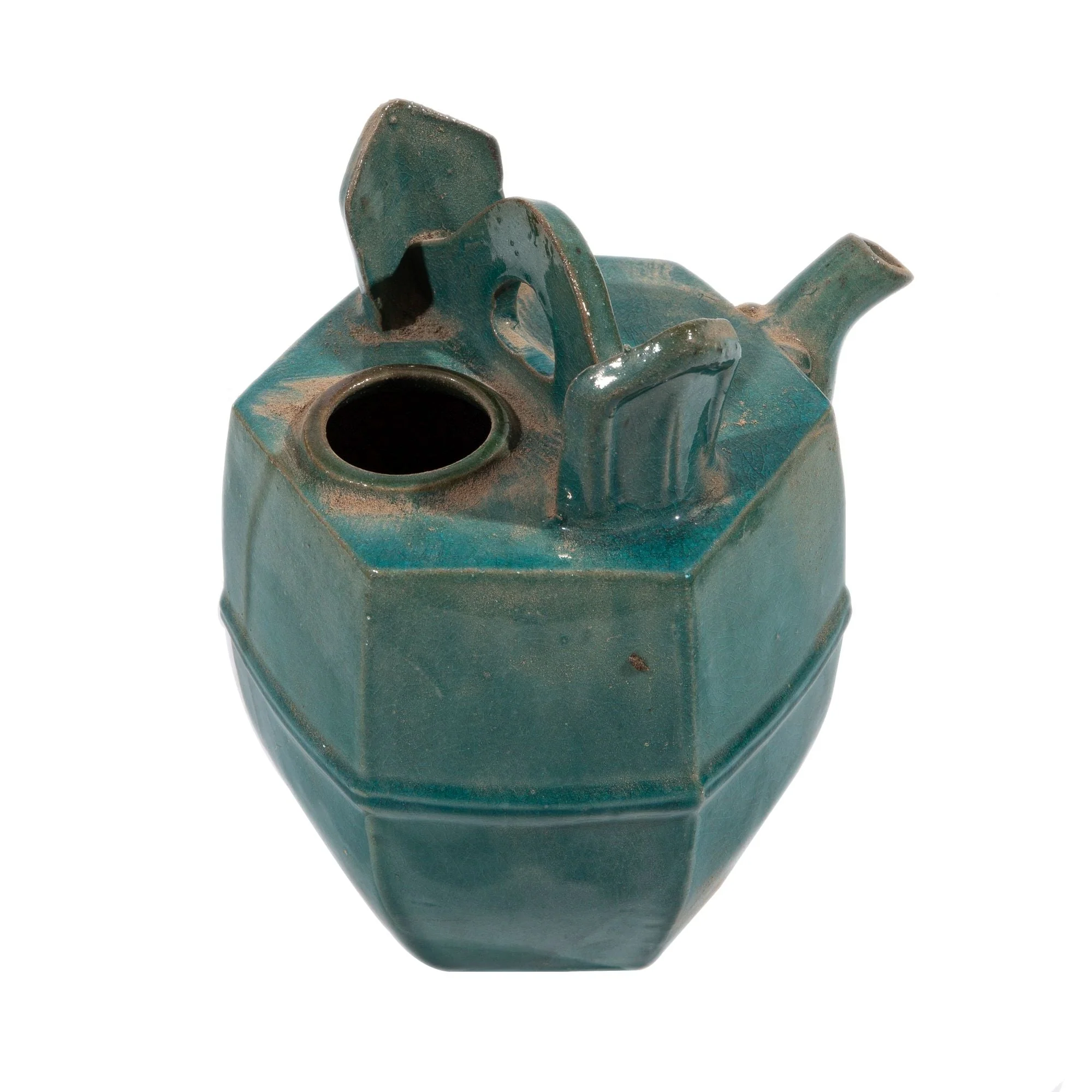 Legend of Asia Vintage Green Hex Oil Pot Arched Handle - Image 3