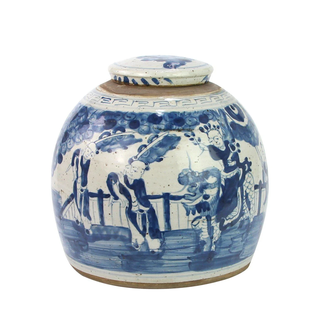 Legend of Asia Vintage Ming Jar Enchanted Children Motif - Large