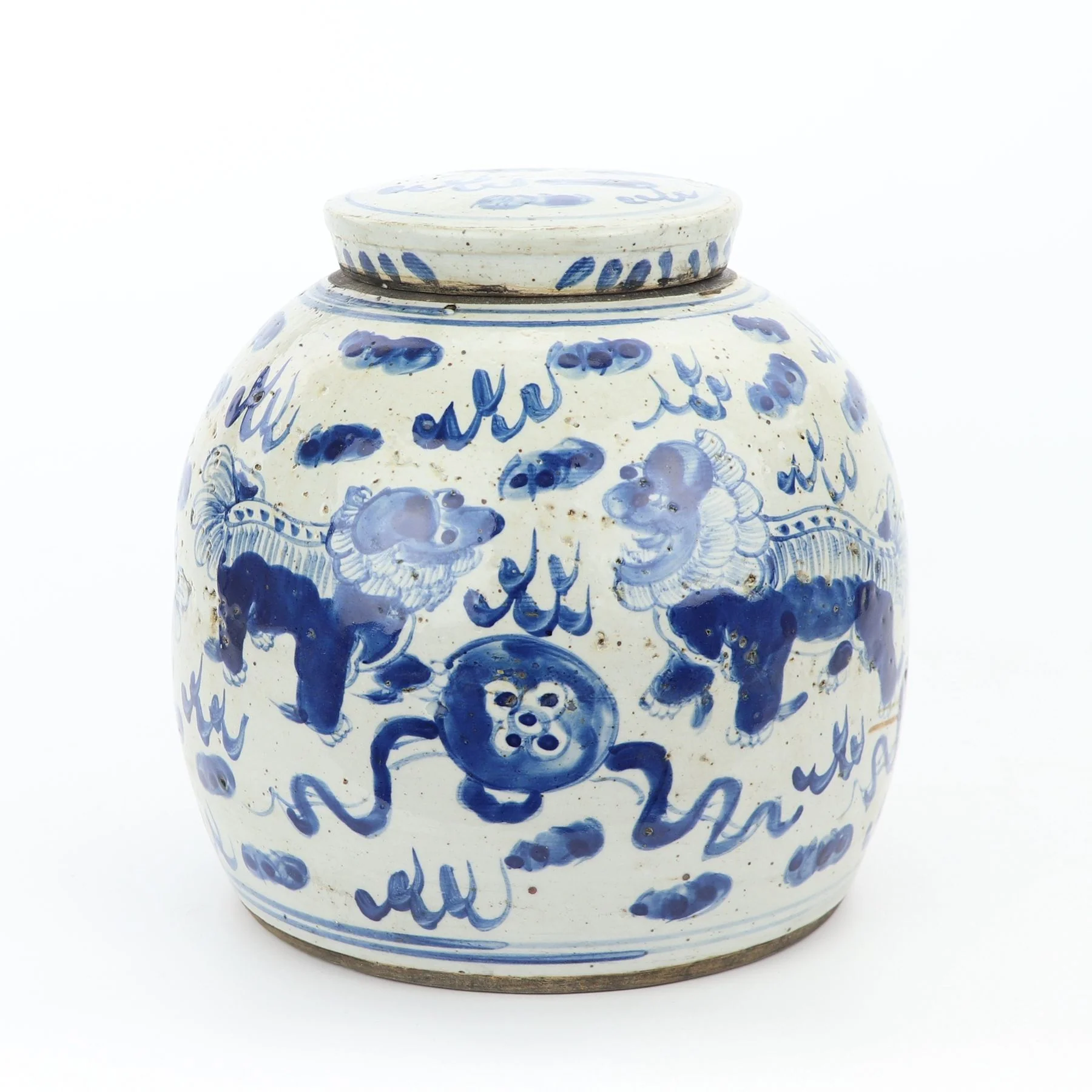 Legend of Asia Vintage Ming Jar Lion Motif - Small