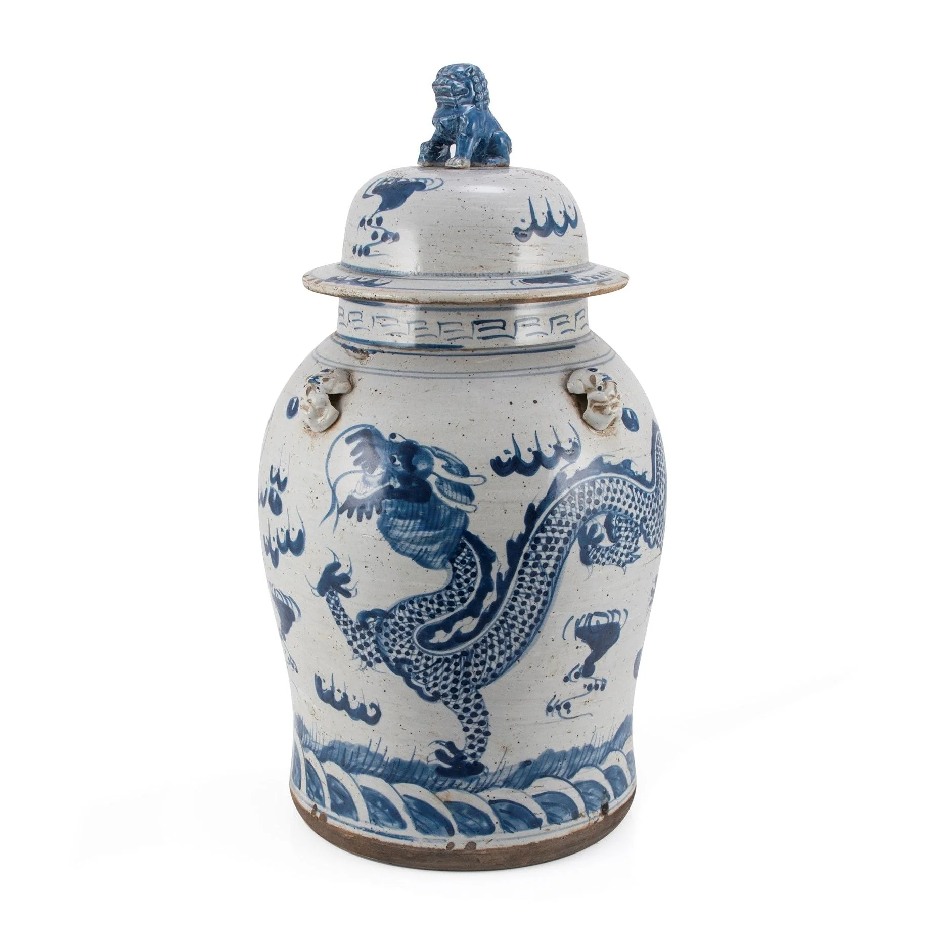 Legend of Asia Vintage Temple Jar Dragon Motif - Large