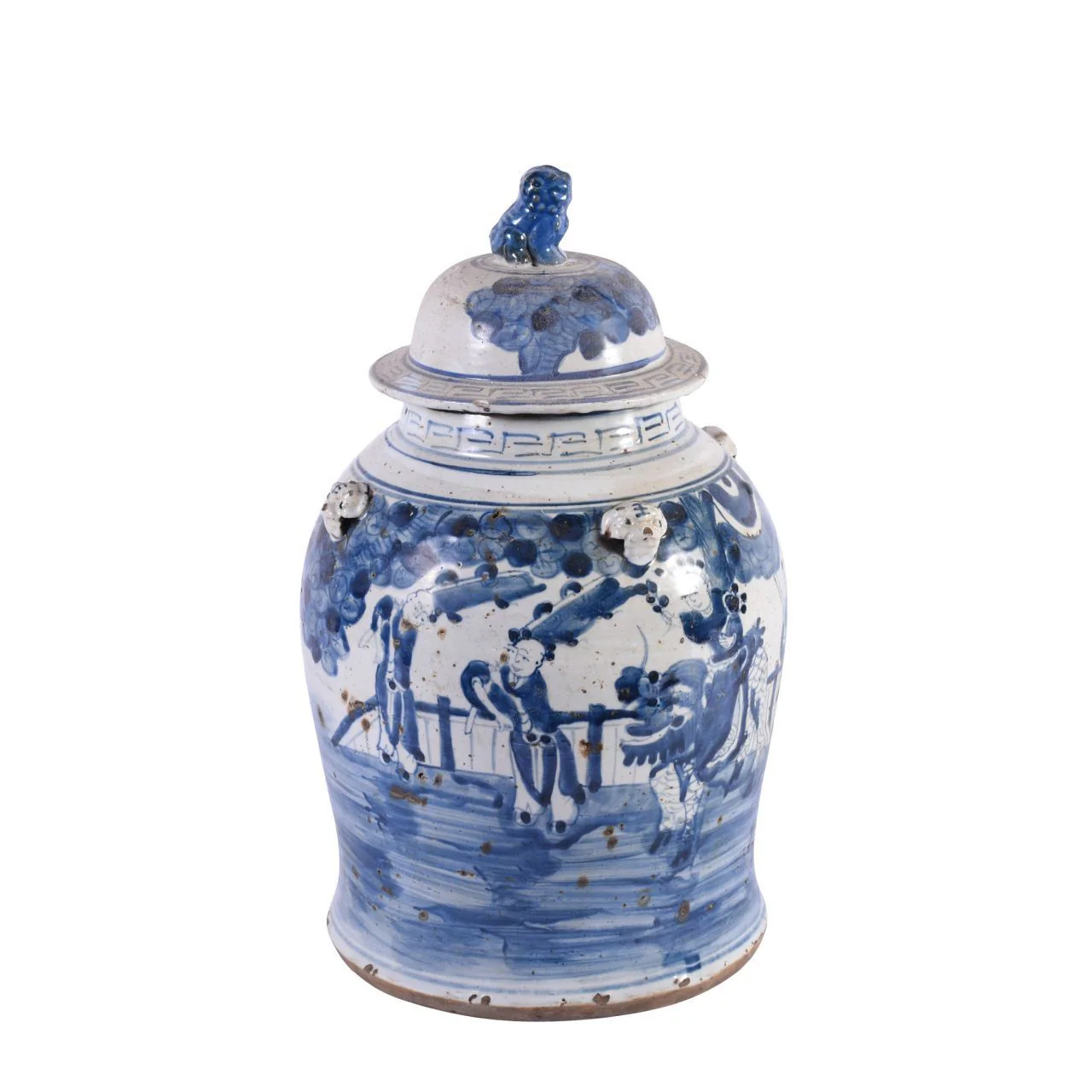 Legend of Asia Vintage Temple Jar Enchanted Children Motif - Small
