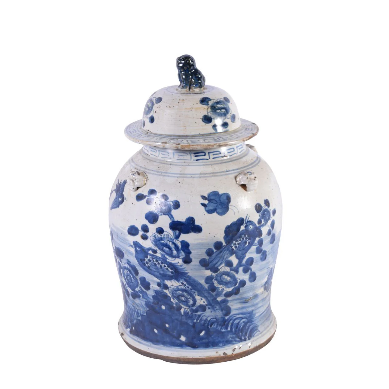 Legend of Asia Vintage Temple Jar Flower Bird Motif - Small