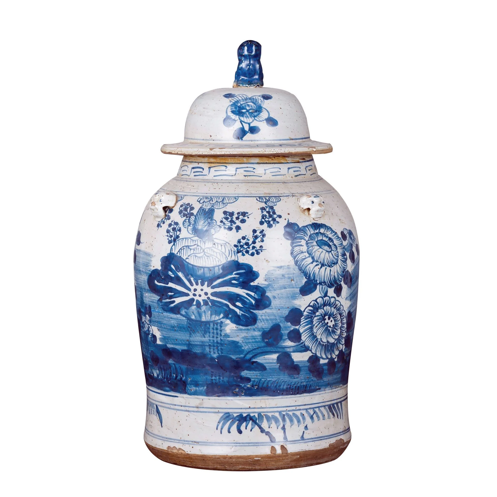 Legend of Asia Vintage Temple Jar Four Season Plants - Small