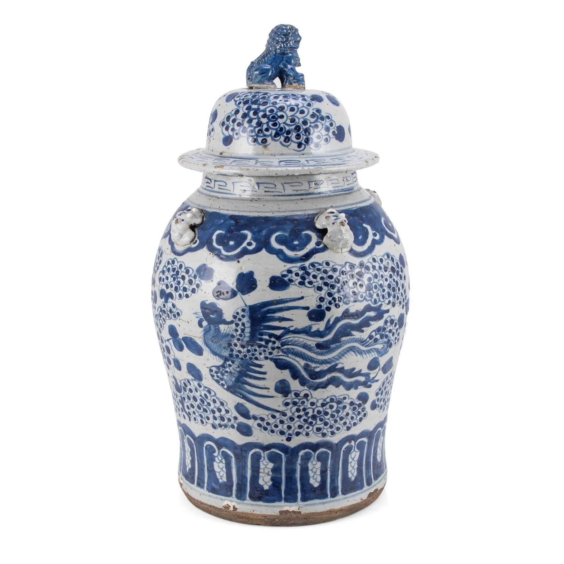 Legend of Asia Vintage Temple Jar Phoenix Motif - Large