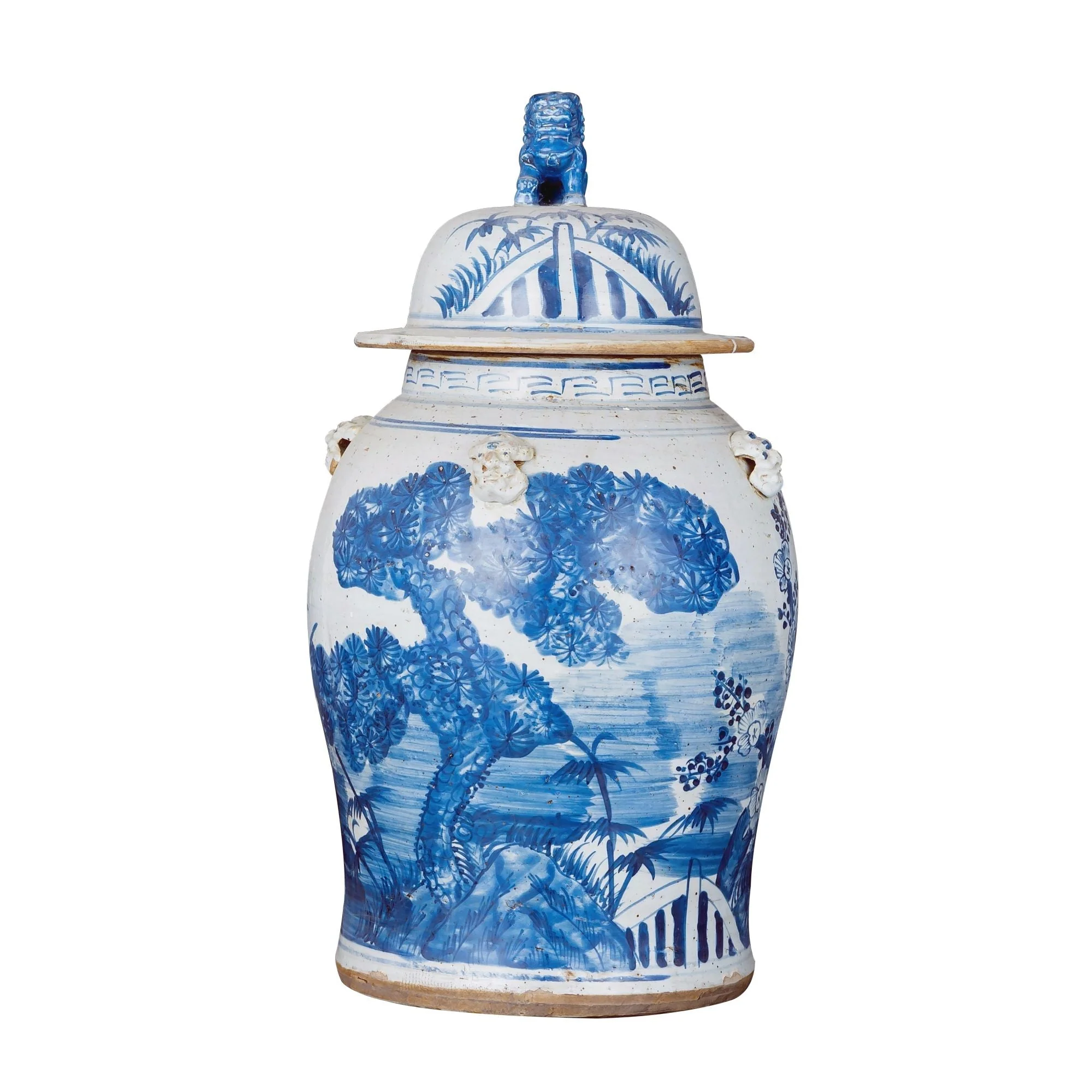Legend of Asia Vintage Temple Jar Pine Motif - Large