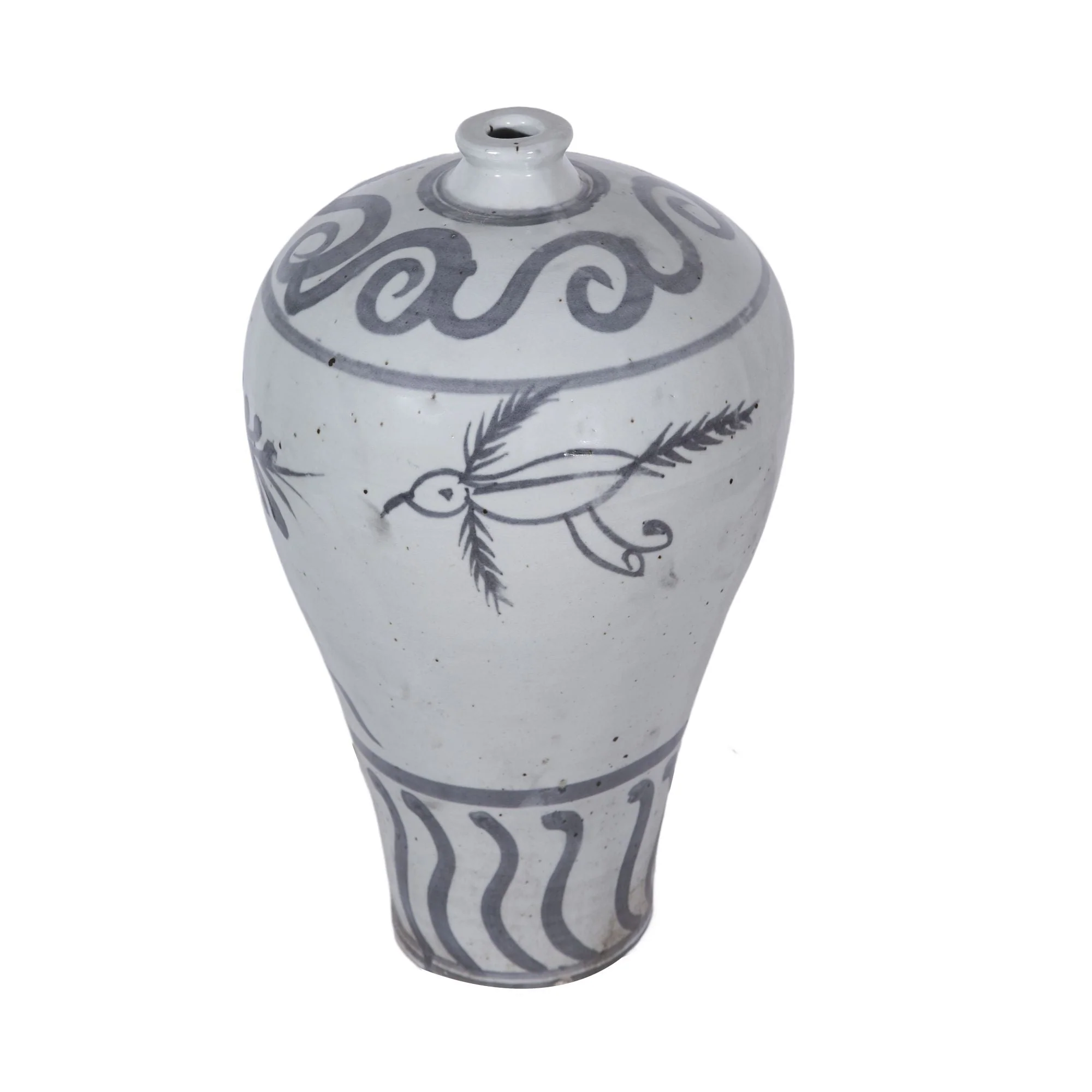 Legend of Asia Vintage White Flying Bird Plum Vase Tall - Image 2
