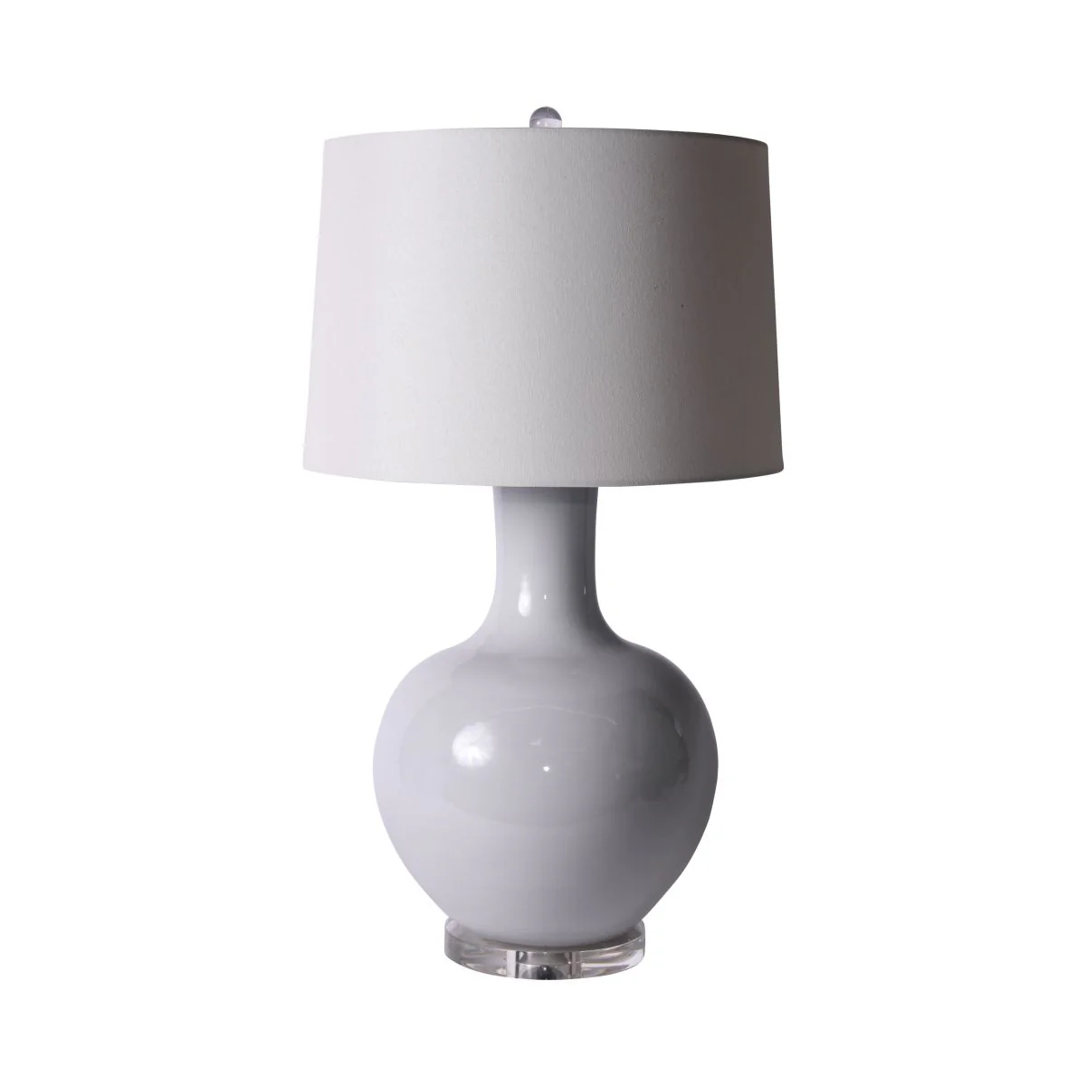 Legend of Asia White Globular Vase Lamp