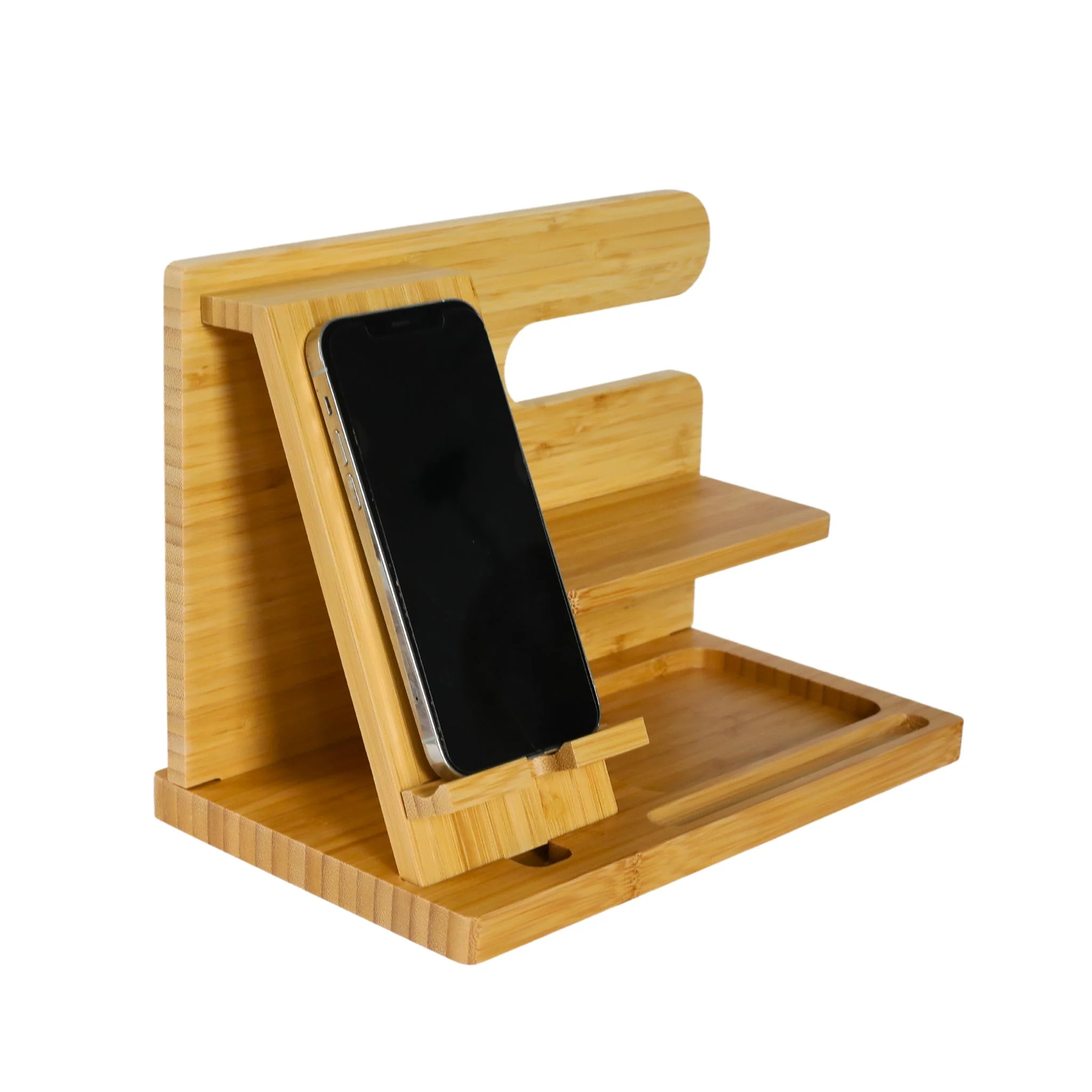 Light Wood Charging Shelf/Valet - Image 2