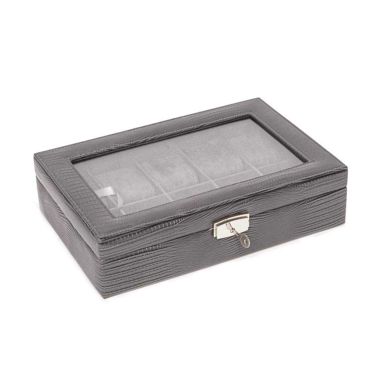 Lizard Grey Watch Box 10-Slot
