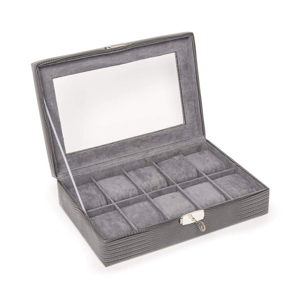 Lizard Grey Watch Box 10-Slot - Image 2