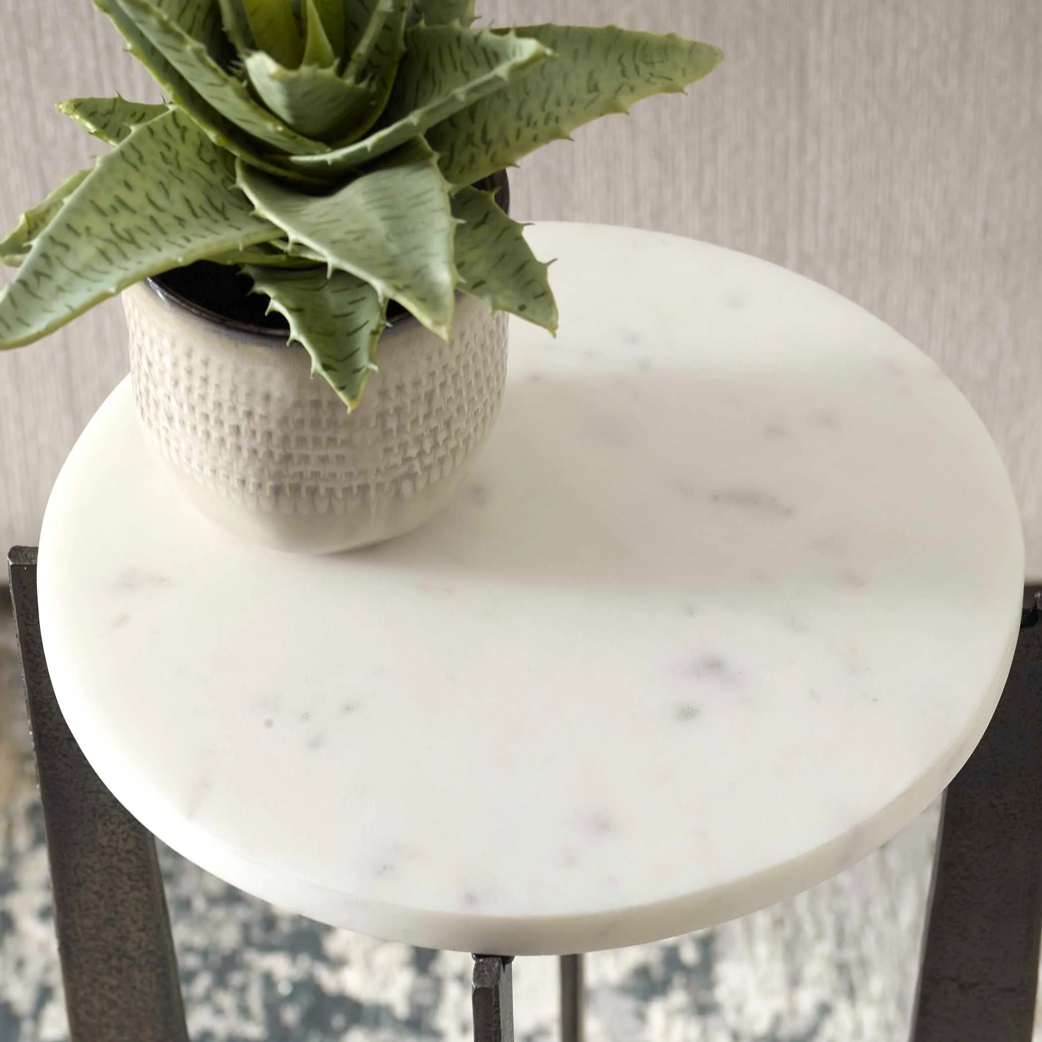 Marble and Iron Accent Table - Image 7