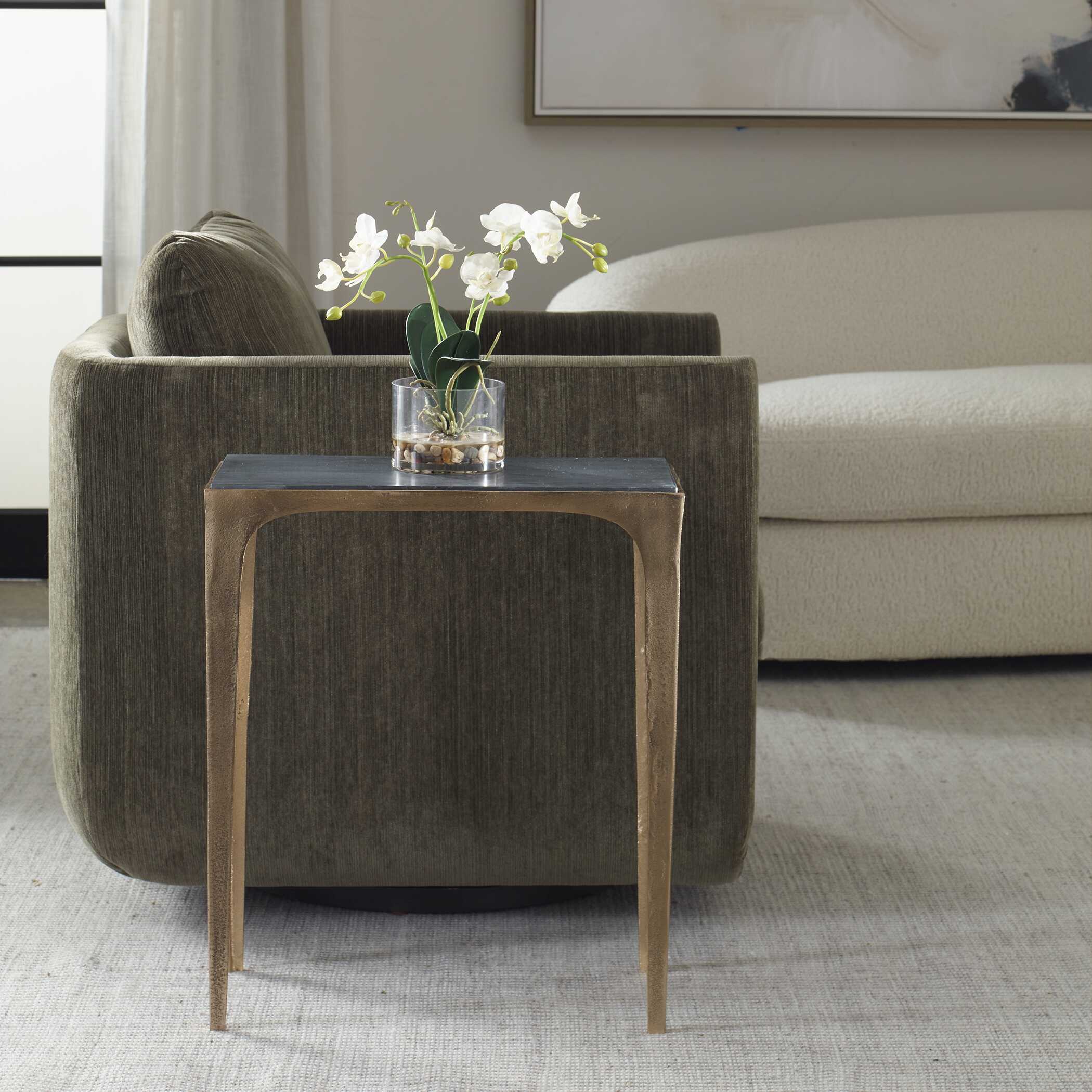 Marine Black Marble Accent Table - Image 2