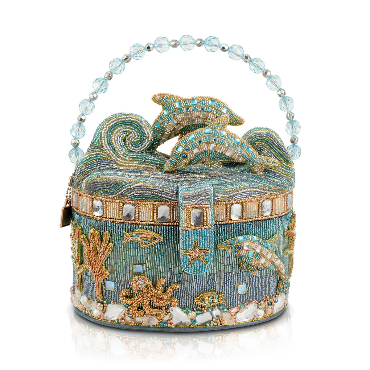 Mary Frances Crystal Dolphin Top Handle Handbag