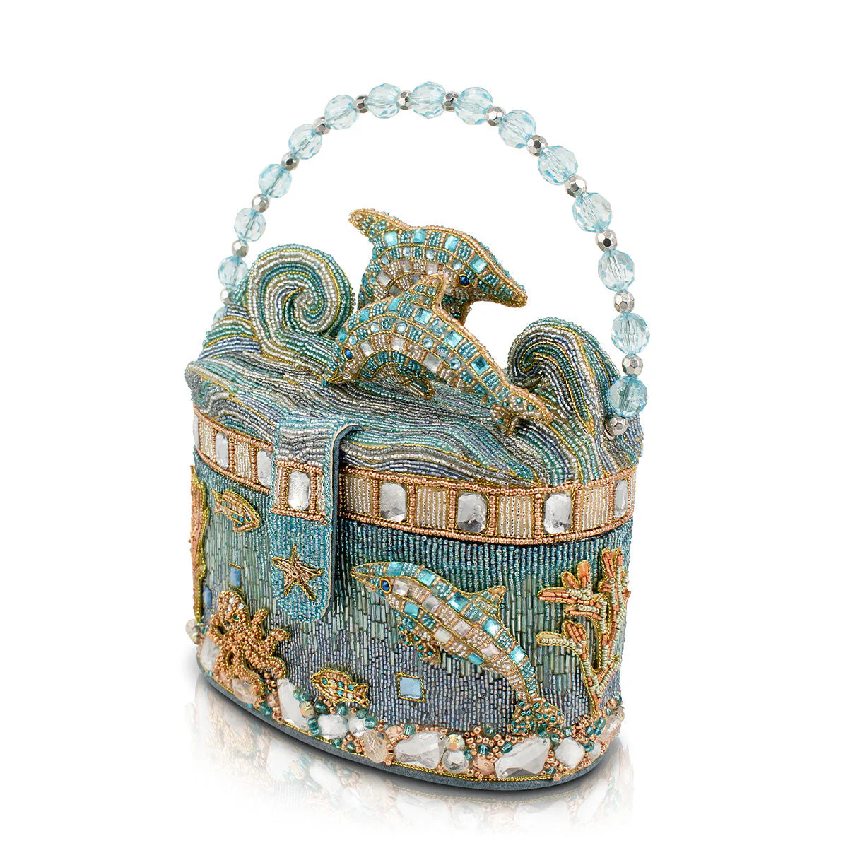 Mary Frances Crystal Dolphin Top Handle Handbag - Image 4