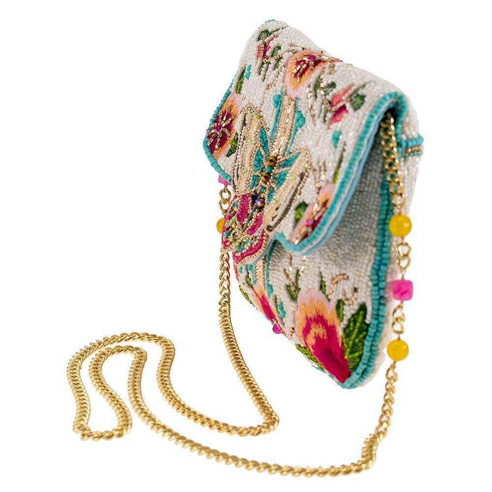 Mary Frances Dream Chaser Beaded Butterfly Floral Crossbody Handbag Purse, Multi - Image 6