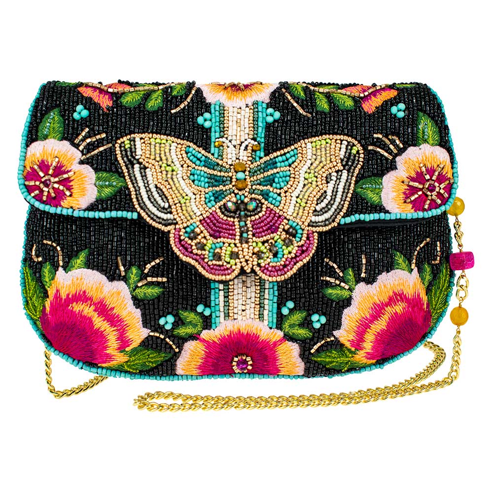 Mary Frances Dream Chaser Black Crossbody Clutch