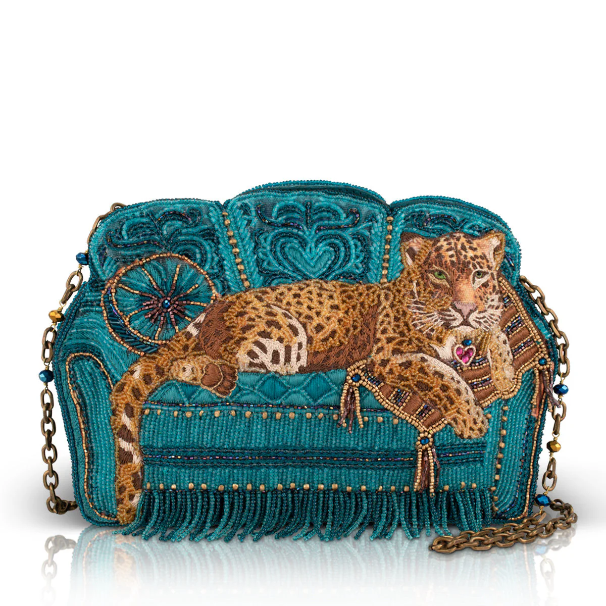 Mary Frances Lazy Leopard Crossbody Handbag