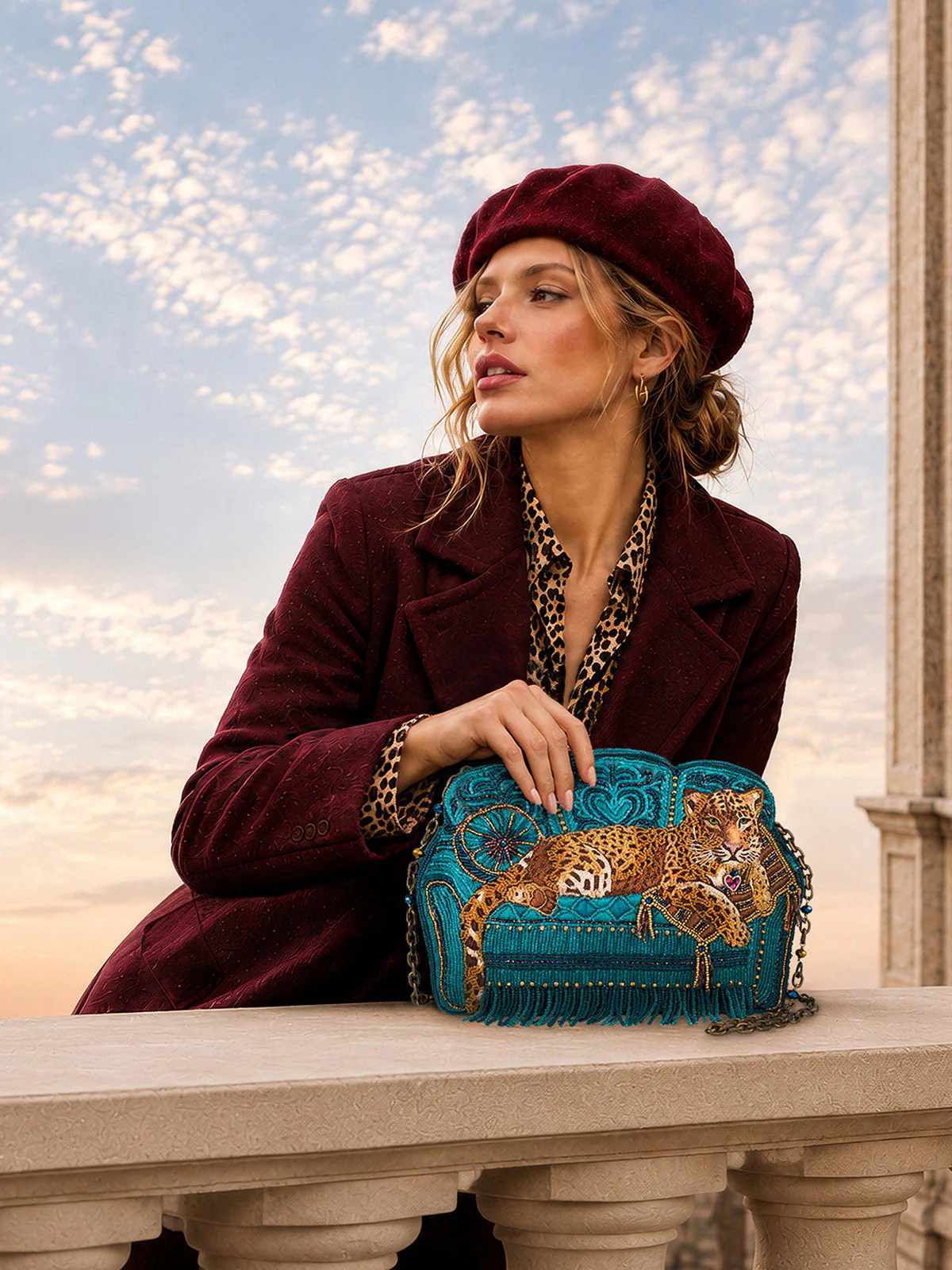 Mary Frances Lazy Leopard Crossbody Handbag - Image 2