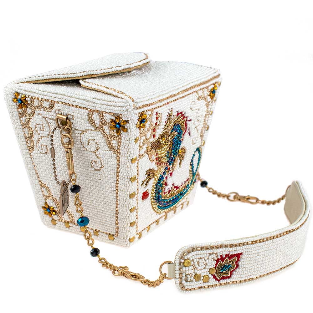 Mary Frances Noble Dragon Top Handle Take Out Container Shoulder Handbag, Multi - Image 3