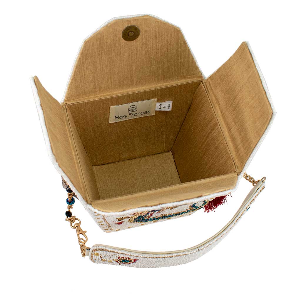 Mary Frances Noble Dragon Top Handle Take Out Container Shoulder Handbag, Multi - Image 6